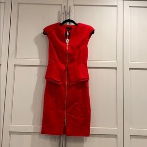 Ted Baker Structured Zip Peplum Dress